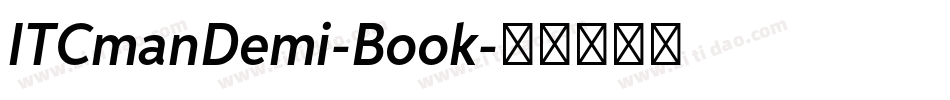 ITCmanDemi-Book字体转换