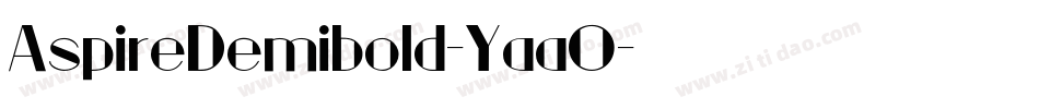 AspireDemibold-YaaO字体转换