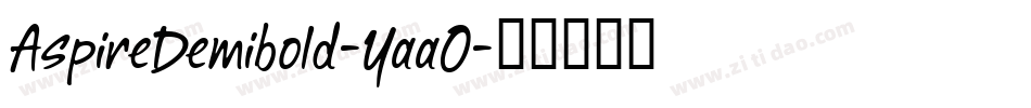 AspireDemibold-YaaO字体转换