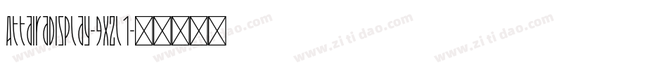 AttairaDisplay-gx2l1字体转换