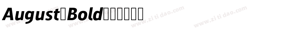 August-Bold字体转换