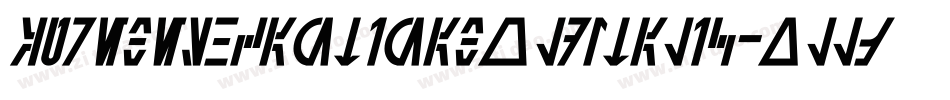 AurebeshCantinaBoldItalic-xllj字体转换