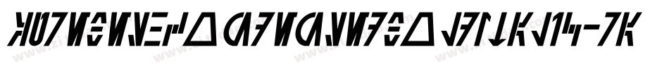 AurebeshCondensedBoldItalic-raW9字体转换