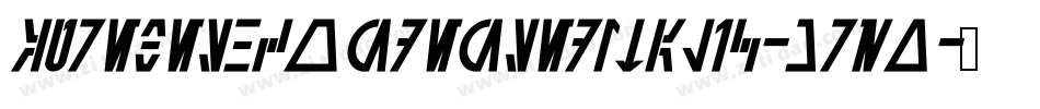 AurebeshCondensedItalic-MrEx字体转换