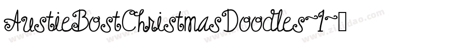 AustieBostChristmasDoodles-1字体转换