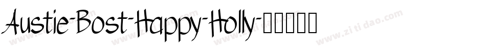Austie-Bost-Happy-Holly字体转换