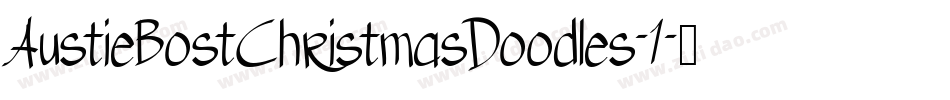 AustieBostChristmasDoodles-1字体转换