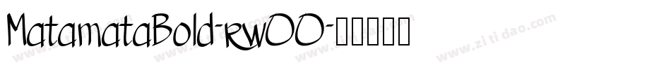 MatamataBold-rwOO字体转换