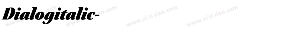 Dialogitalic字体转换