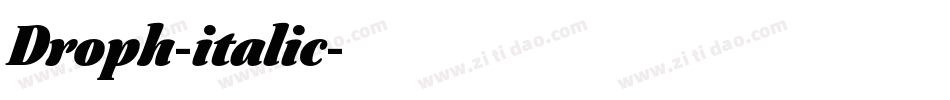 Droph-italic字体转换