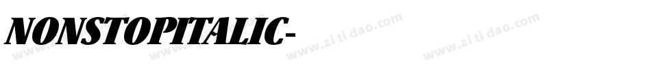 NONSTOPITALIC字体转换