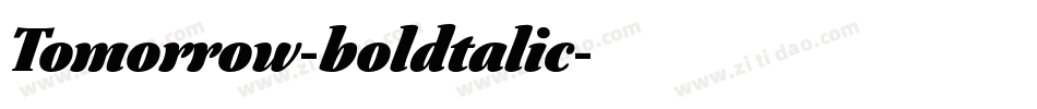 Tomorrow-boldtalic字体转换