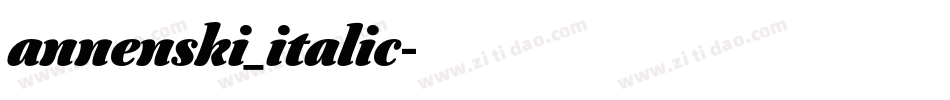 annenski_italic字体转换