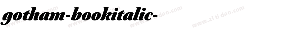 gotham-bookitalic字体转换