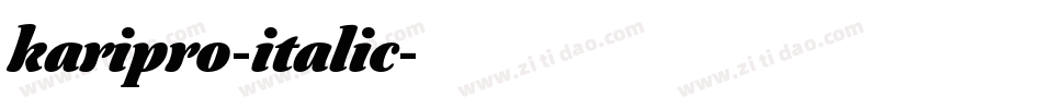 karipro-italic字体转换 karipro-italic字体转换
