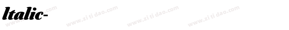 ltalic字体转换 ltalic字体转换