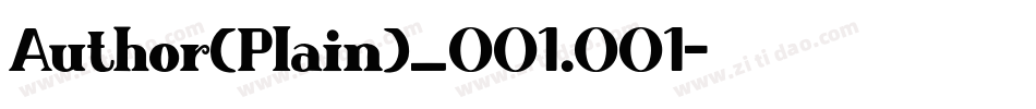 Author(Plain)_001.001字体转换