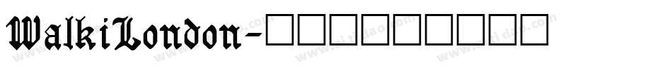 WalkiLondon字体转换