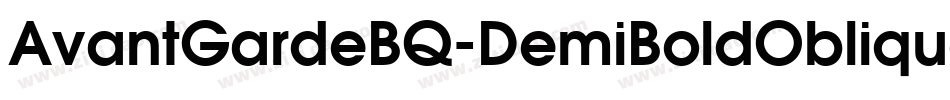 AvantGardeBQ-DemiBoldOblique字体转换