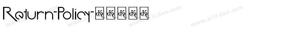 Return-Policy字体转换