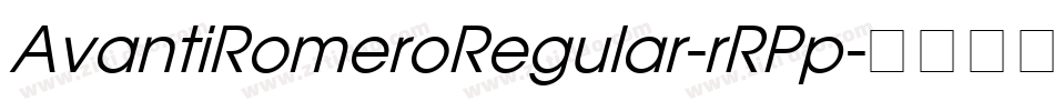 AvantiRomeroRegular-rRPp字体转换