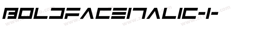 BoldfaceItalic-1字体转换