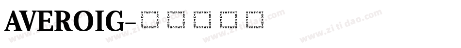 AVEROIG字体转换