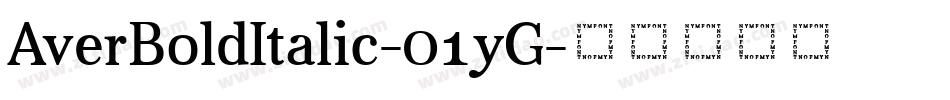 AverBoldItalic-01yG字体转换