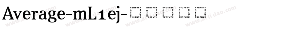Average-mL1ej字体转换
