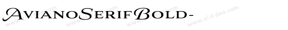 AvianoSerifBold字体转换