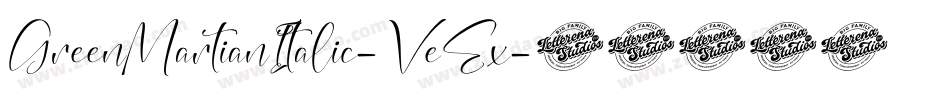 GreenMartianItalic-VeEx字体转换