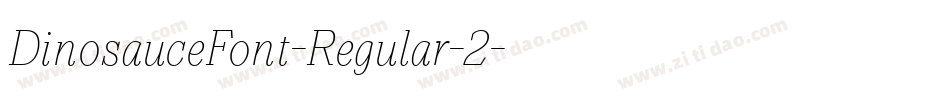 DinosauceFont-Regular-2字体转换