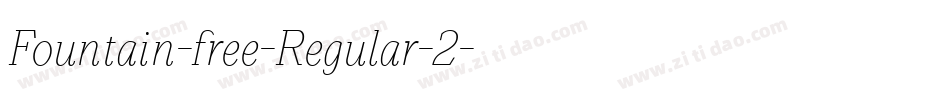 Fountain-free-Regular-2字体转换