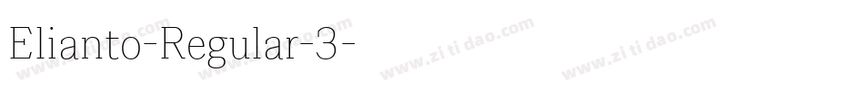 Elianto-Regular-3字体转换