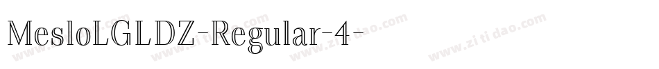 MesloLGLDZ-Regular-4字体转换