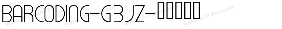 Barcoding-G3JZ字体转换
