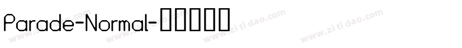 Parade-Normal字体转换