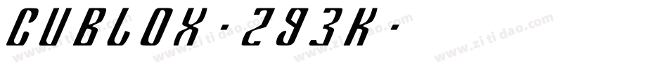 Cublox-293K字体转换
