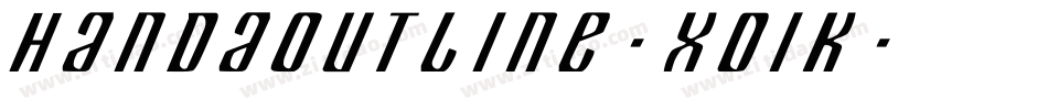 HandaOutline-x01K字体转换