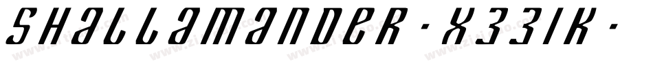 Shallamander-X331K字体转换