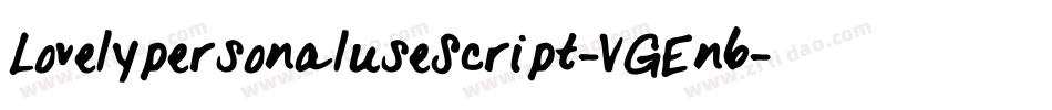 LovelypersonaluseScript-VGEn6字体转换