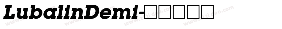 LubalinDemi字体转换