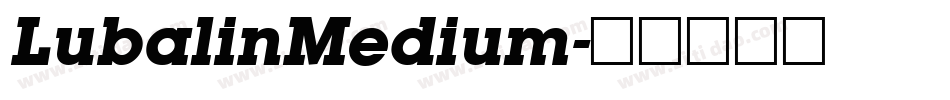 LubalinMedium字体转换