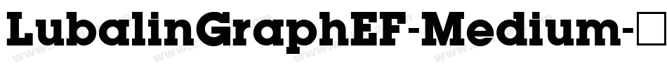 LubalinGraphEF-Medium字体转换