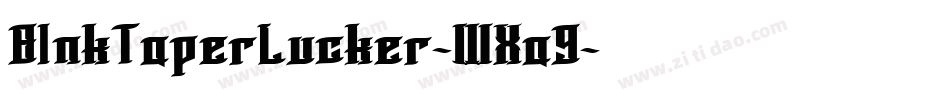 BlnkTaperLucker-WXa9字体转换 BlnkTaperLucker-WXa9字体转换