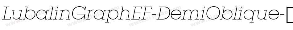 LubalinGraphEF-DemiOblique字体转换