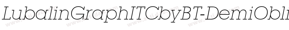 LubalinGraphITCbyBT-DemiOblique字体转换