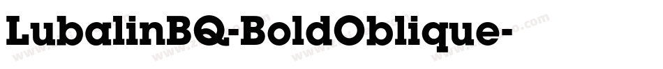 LubalinBQ-BoldOblique字体转换