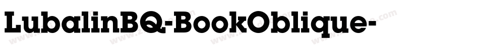 LubalinBQ-BookOblique字体转换