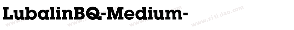 LubalinBQ-Medium字体转换